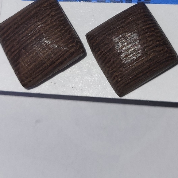 Free People Jewelry - Chic Wooden Square Earrings